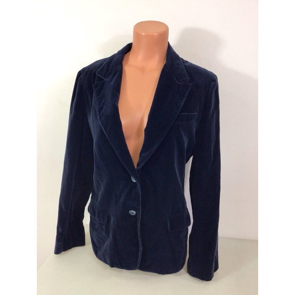 Blue Velvet Vintage Blazer Jacket Cocktail Womens 16